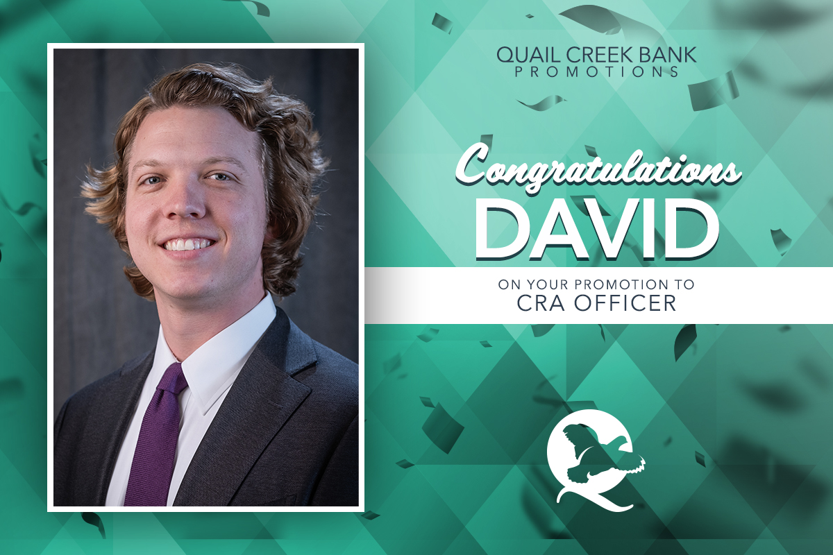 David's promotion to CRA officer