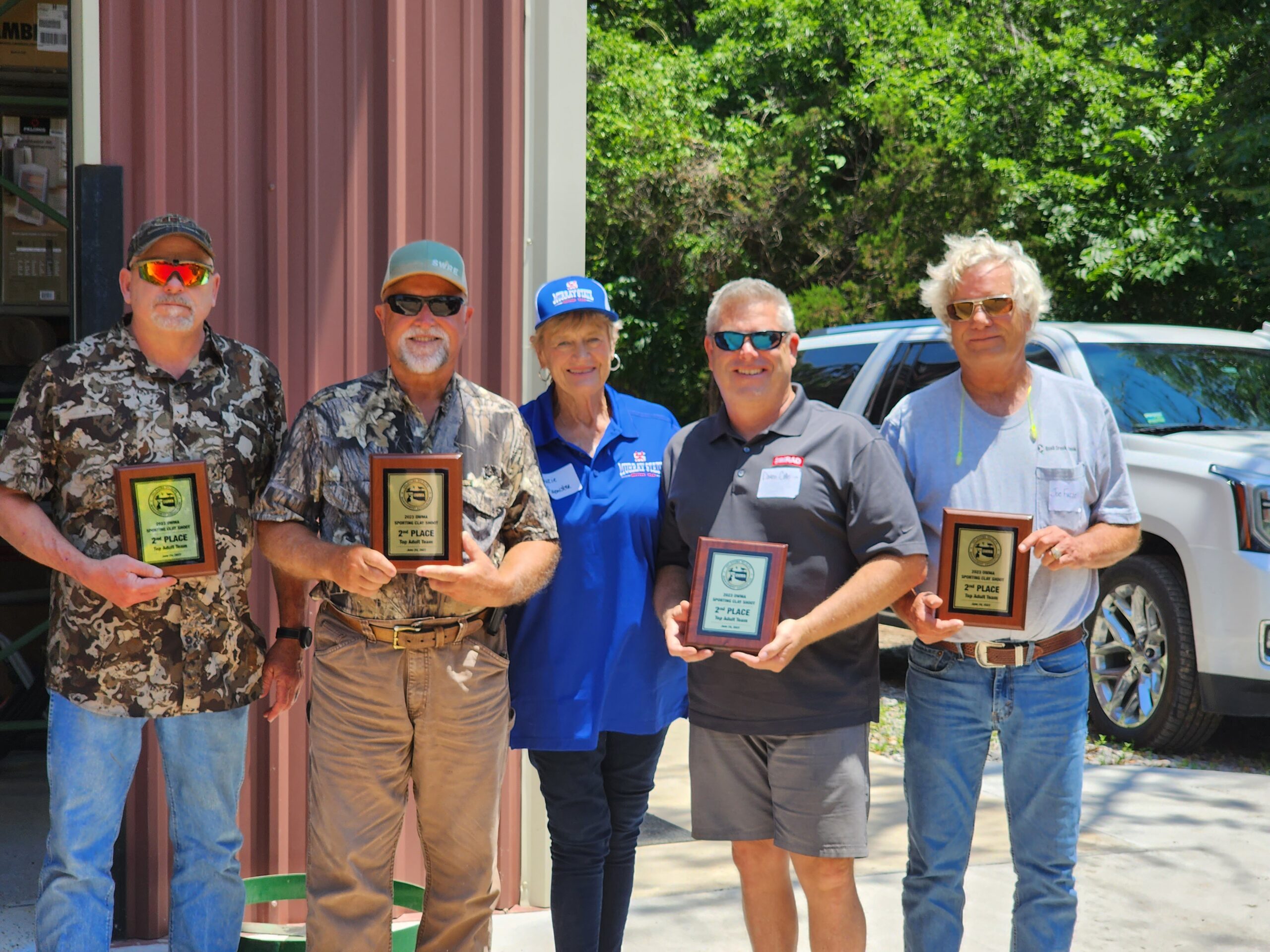 Awards after a shooting competition