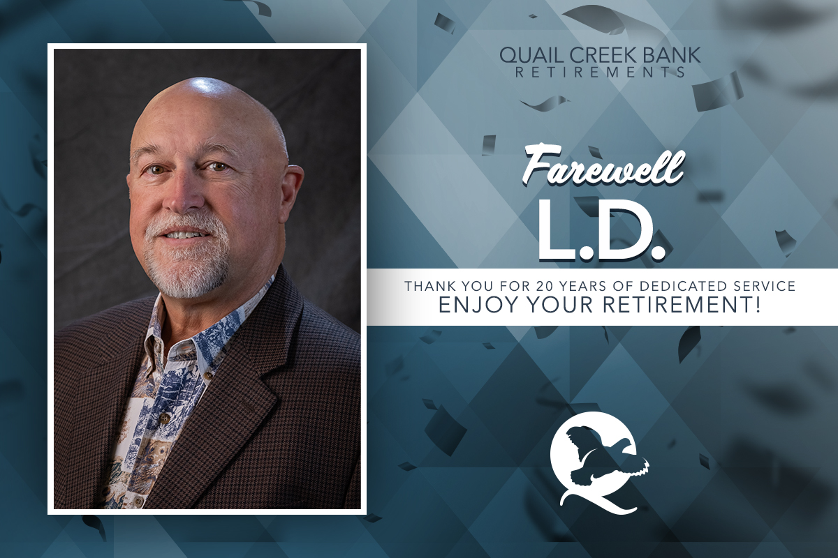 LD's retirement after 20 years at QCB