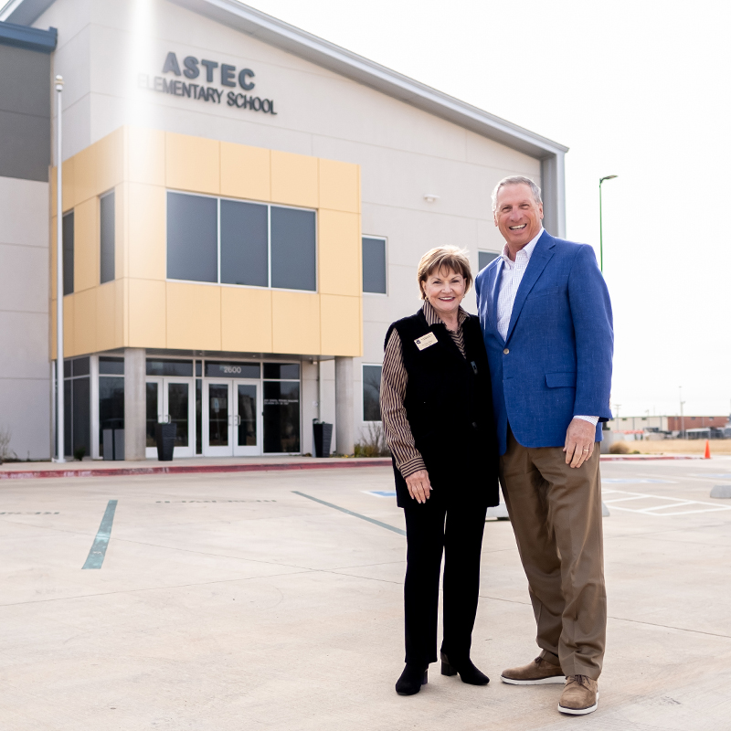 Doug and Dr. Dreskin for ASTEC Charter School