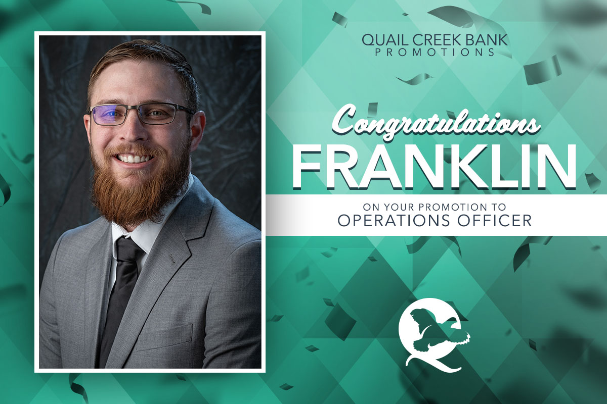 Congratulations, Franklin on your recent promotion
