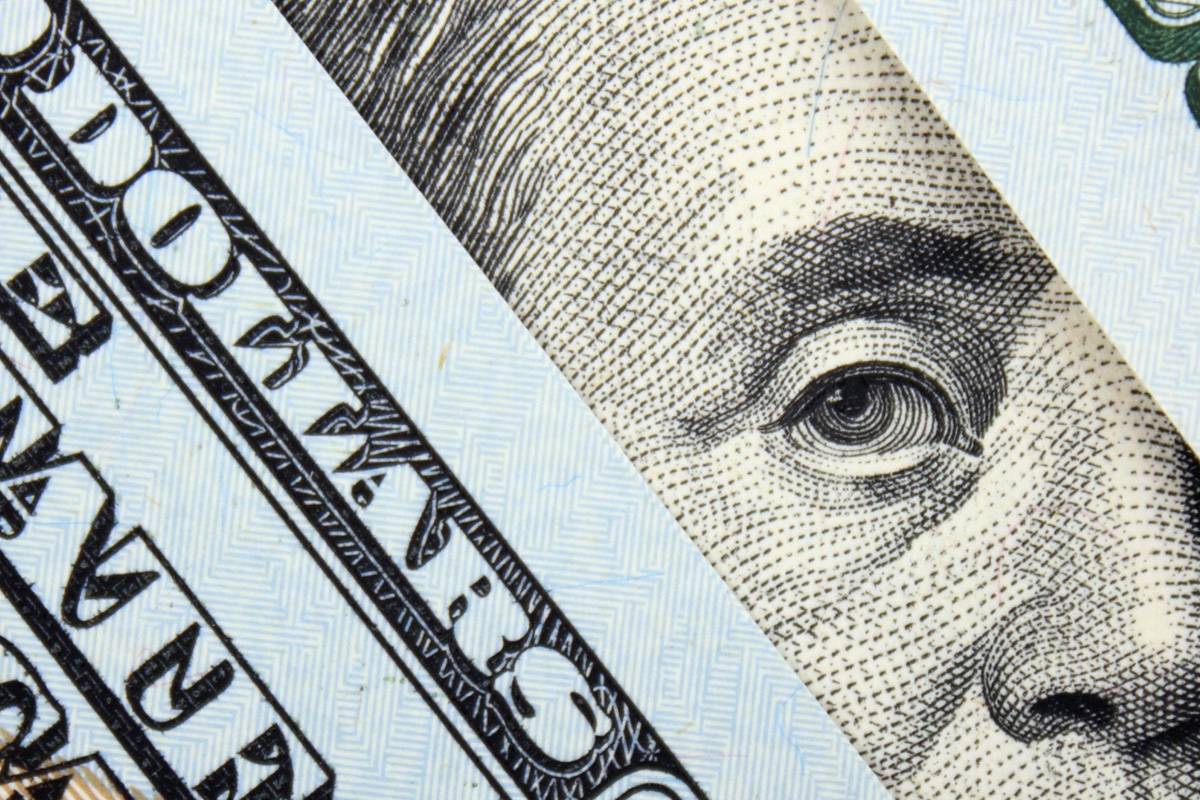 Dollar bill image close up