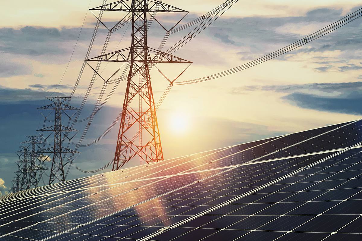 Transmission lines and solar panels