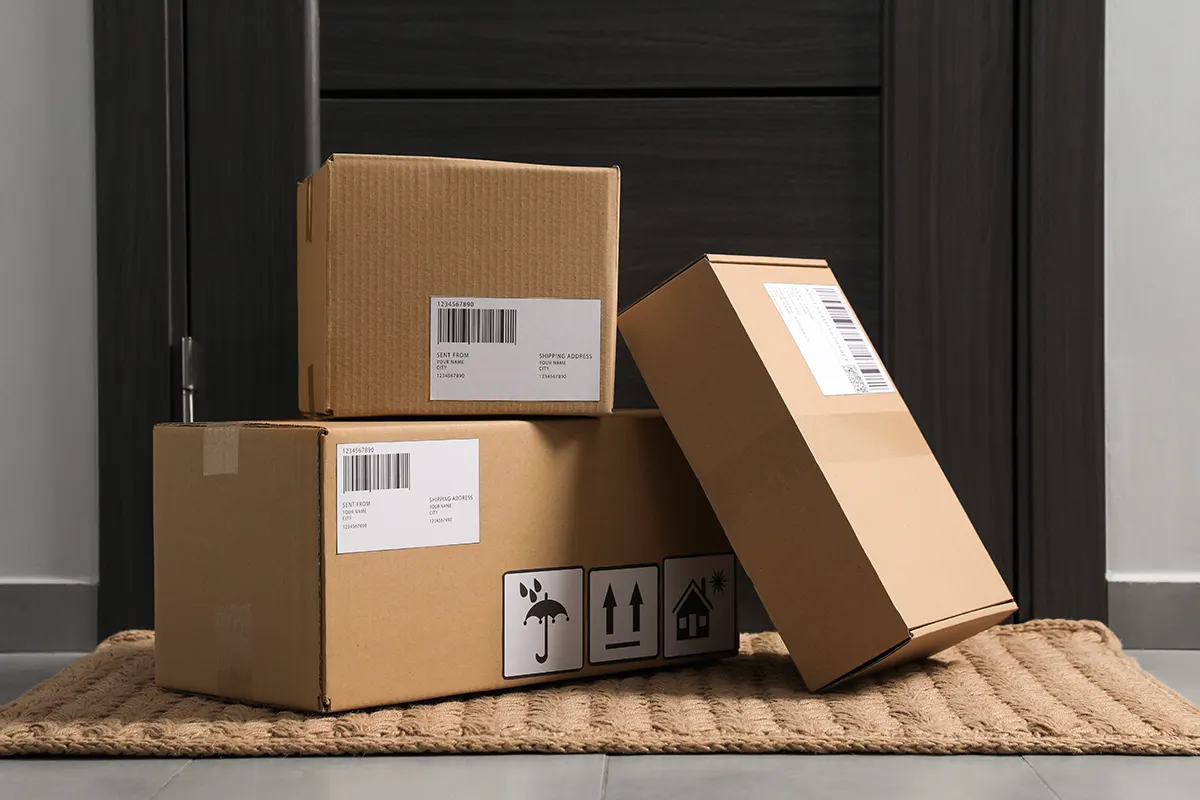 Packages on a doorstep