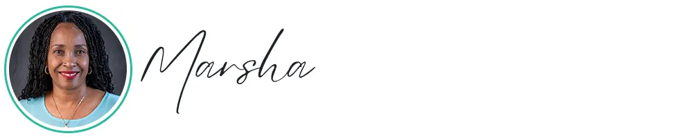 Marsha's name and headshot