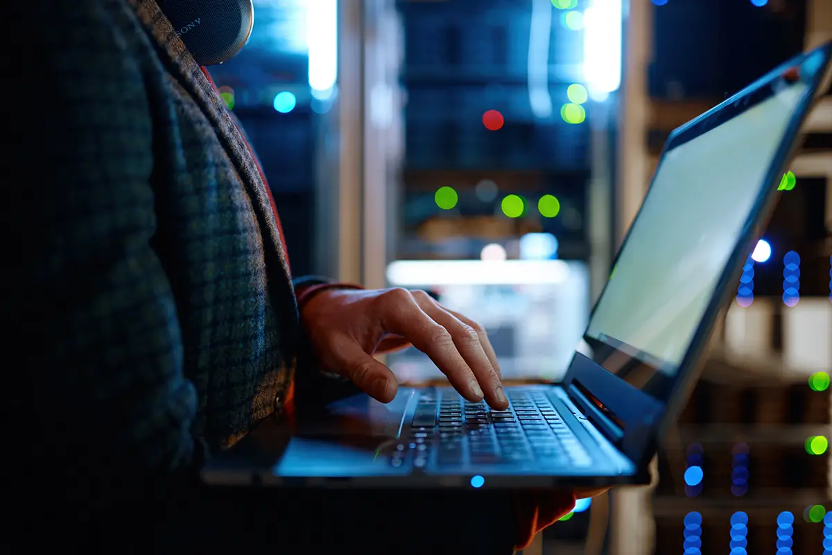 Person using laptop