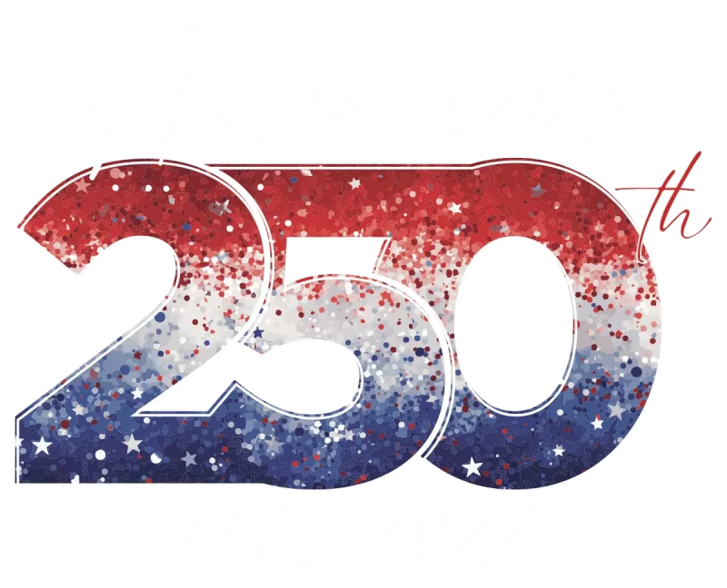 Celebrating America's 250th birthday logo